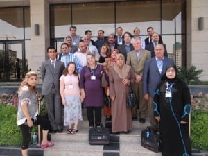 Iraqi union leaders and Solidarity Center staff last May. Credit: Solidarity Center