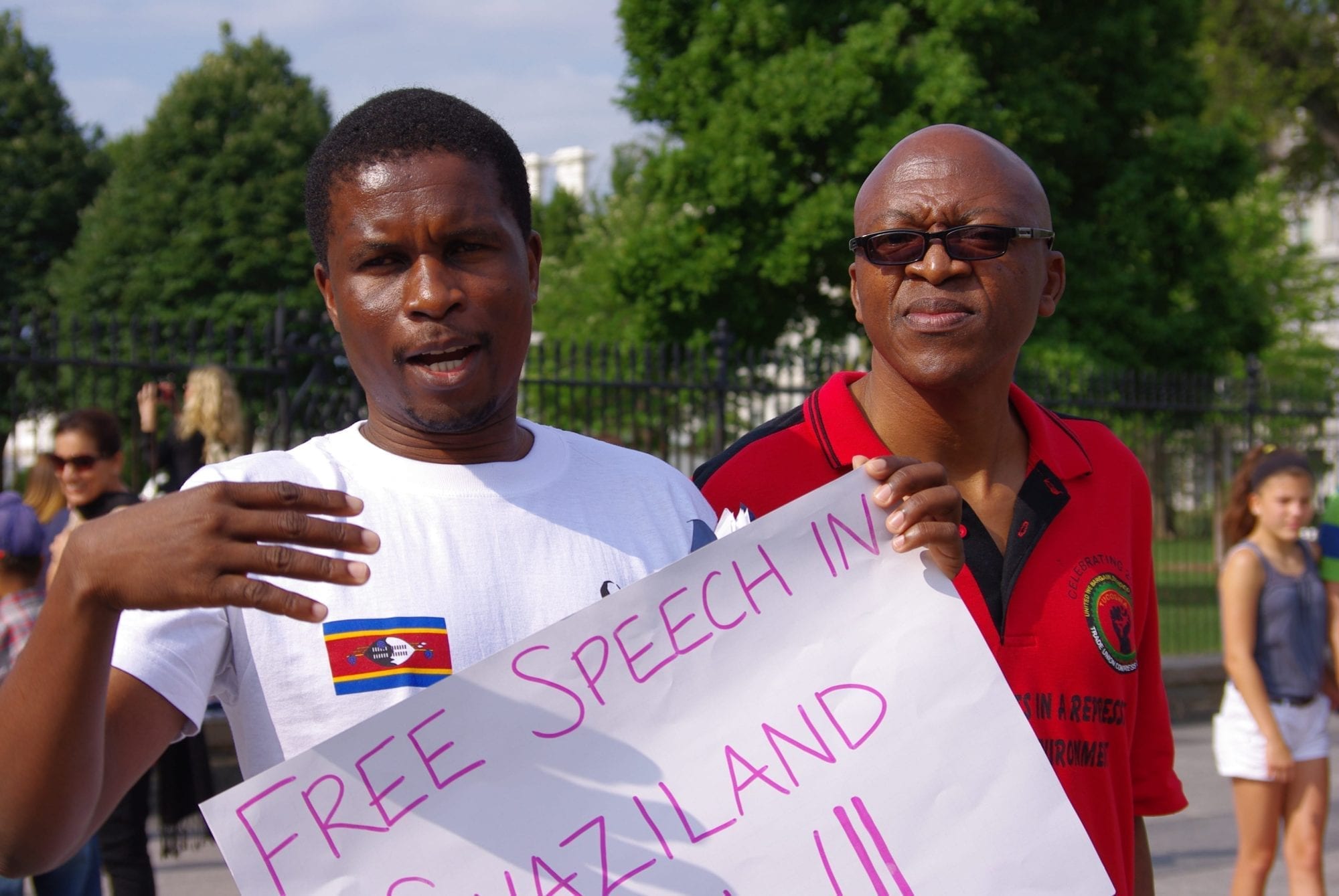 U.S. unionists joined Sipho Gumedze and Vincent Ncongwane