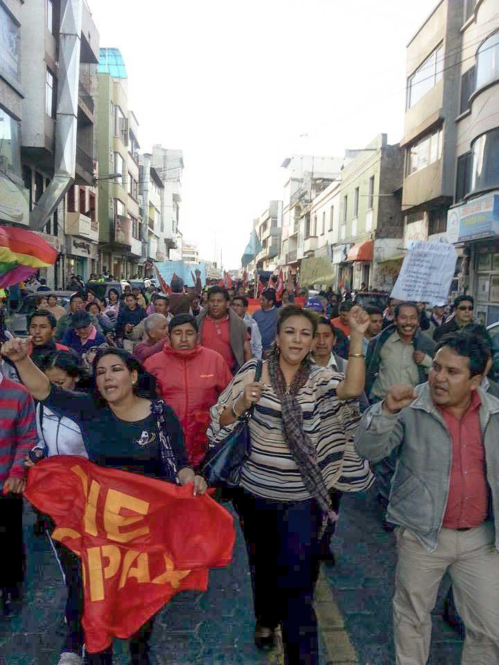 Ecuador 20,000-strong rally for civil rights and worker rights