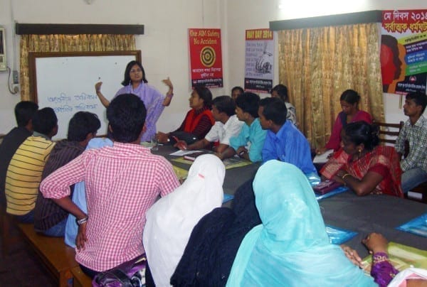 Lily Gomes has conducted hundreds of trainings for Bangladesh garment workers. Credit: Solidarity Center