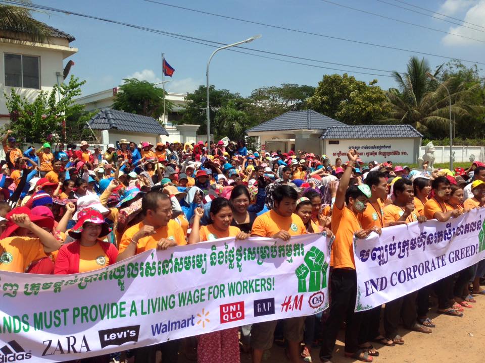 Cambodian Garment Workers Rally for Minimum Wage Raise