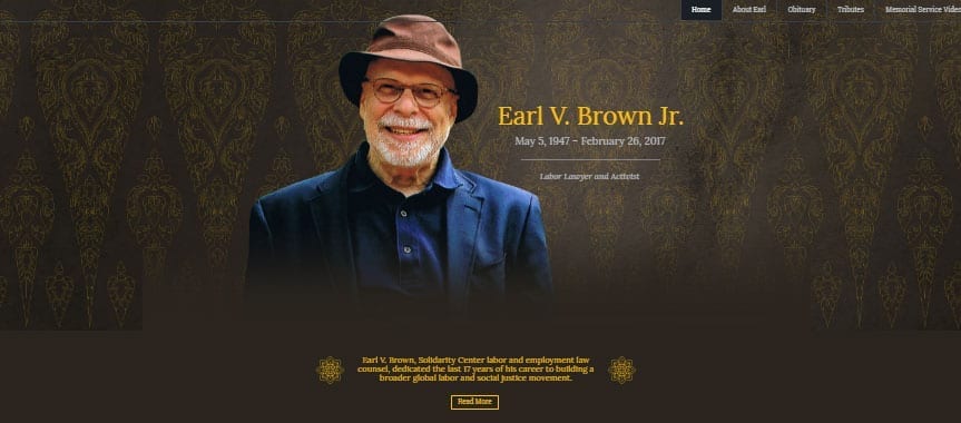 Online Tribute to Earl Brown