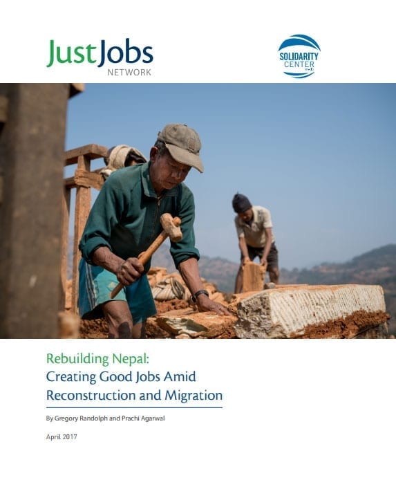 Rebuilding Nepal: Creating Good Jobs Amid Reconstruction and Migration