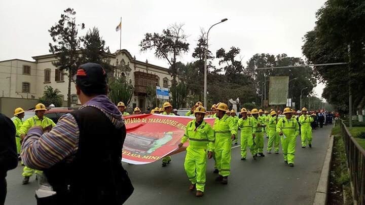 Peru Unions Protest Retaliation against Striking Miners