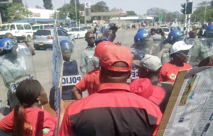 Solidarity Center, ZCTU, worker rights, rally