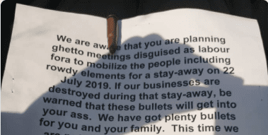 Death Threat: Zimbabwe Congress of Trade Unions