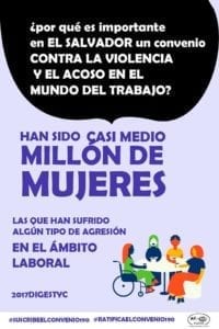 El Salvador, Convention 190, gender-based violence at work, Solidarity Center