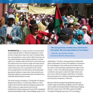 The Benefits of Collective Bargaining for Women Workers in Morocco
