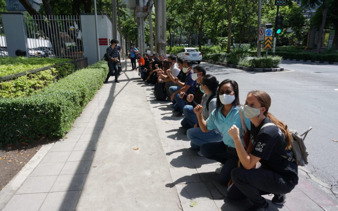 Thai Unions Rally in Solidarity with Black Lives Matter