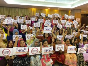 Bangladesh, end gender-based violence rally, worker rights, Solidarity Center