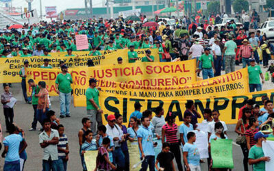 Honduras, maquila worker rally, worker rights, Solidarity Center