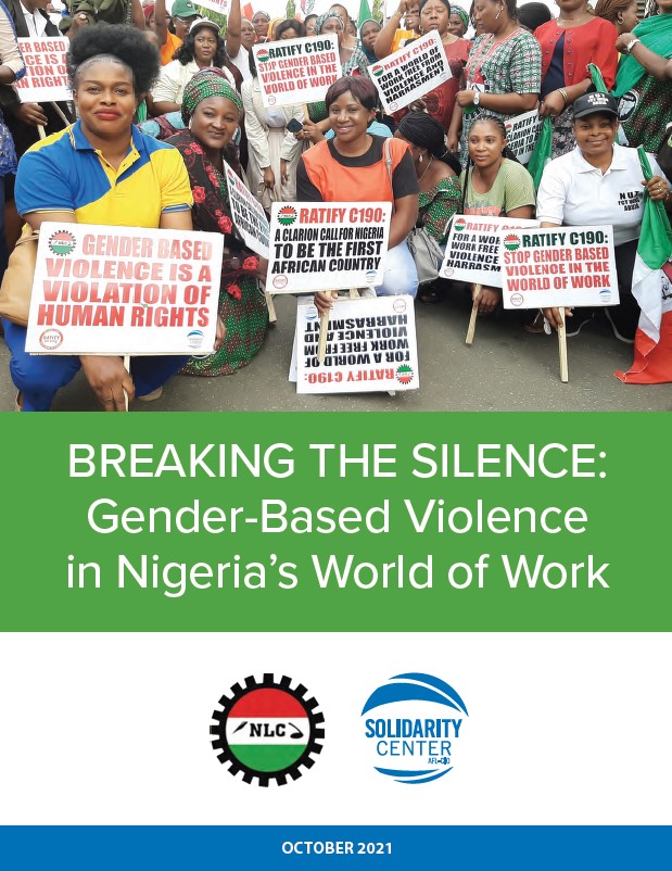 Report cover: NLC gender-based violence, C190 report