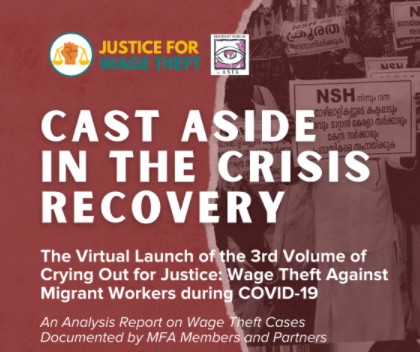 Cover image from Migrant Forum in Asia (MFA) COVID-19 Report, Vol3.