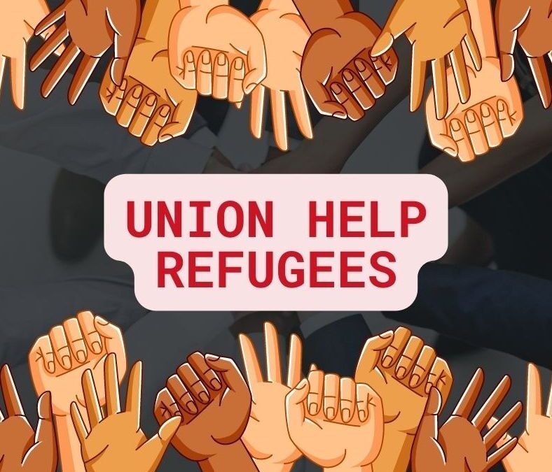 Poland, Unions Helping Refugees graphic