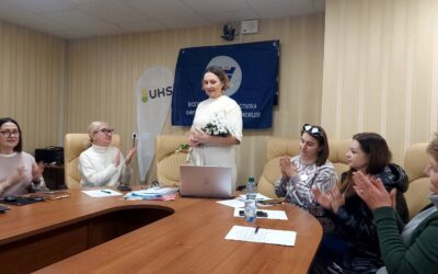 Domestic worker Tetiana Lauhina is elected to head Ukraine's first domestic worker union, labor organization Union of Home Staff (UHS). Credit: Union of Home Staff (UHS) / Solidarity Center